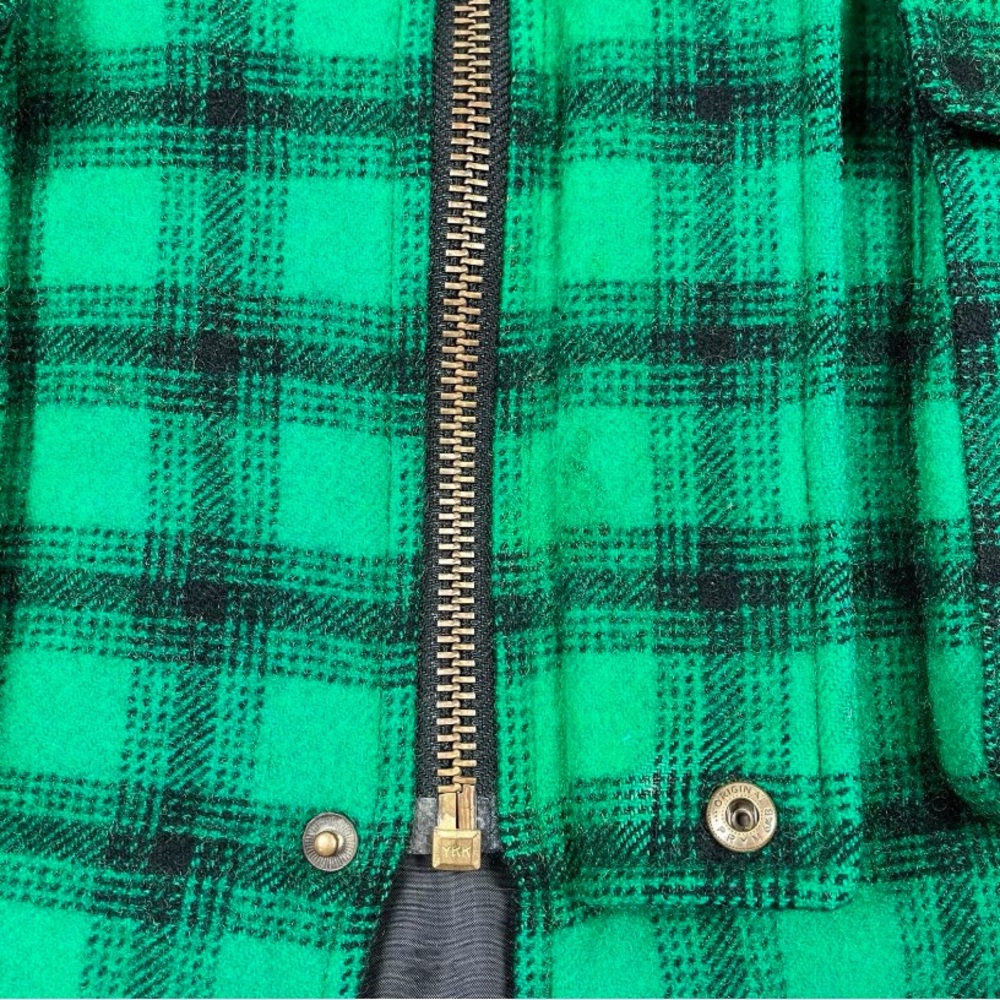 L.L BEAN GREEN AND BLACK WOOL HUNTING COAT XXL - Picture 9 of 10